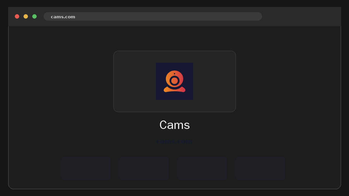 Cams · Náhled webu