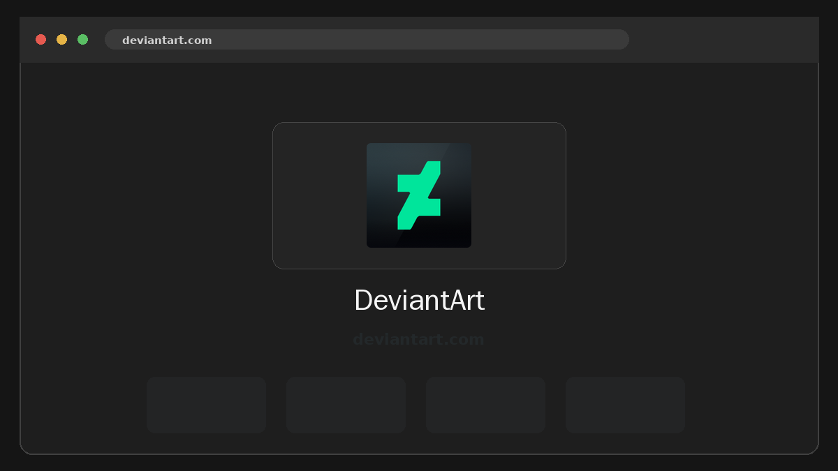 DeviantArt · Náhled webu