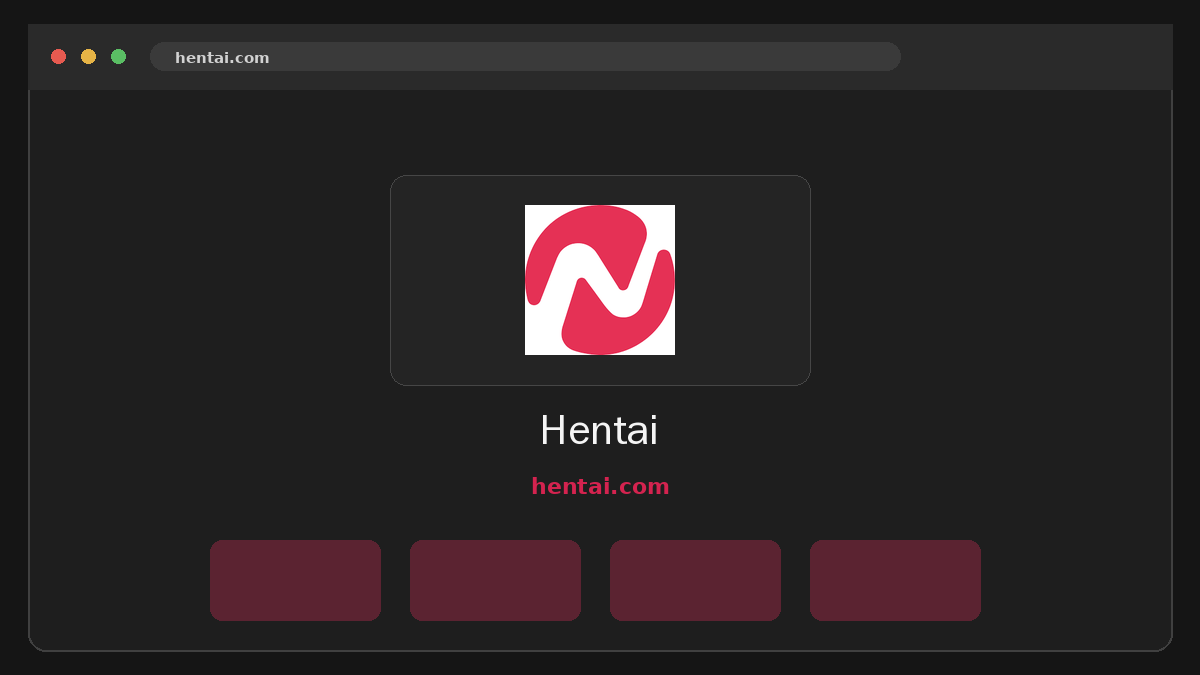 Hentai · Náhled webu