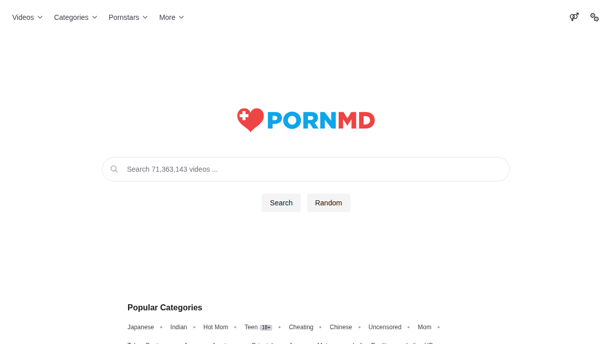 PornMD · Náhled webu