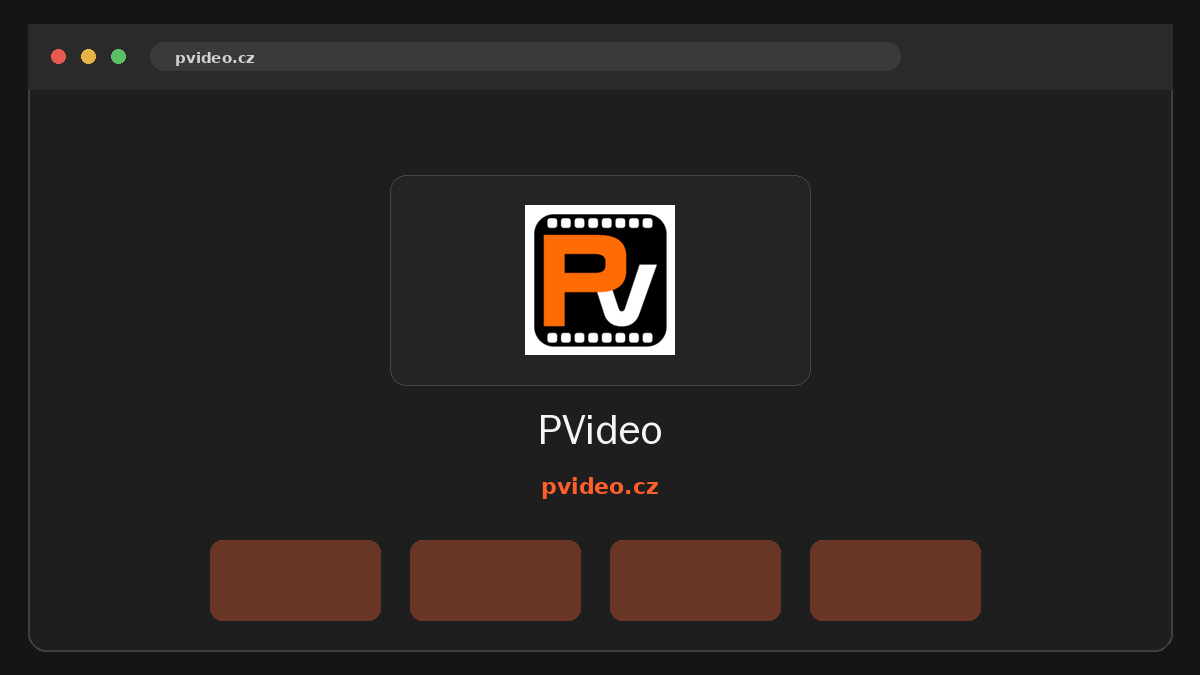 PVideo · Náhled webu