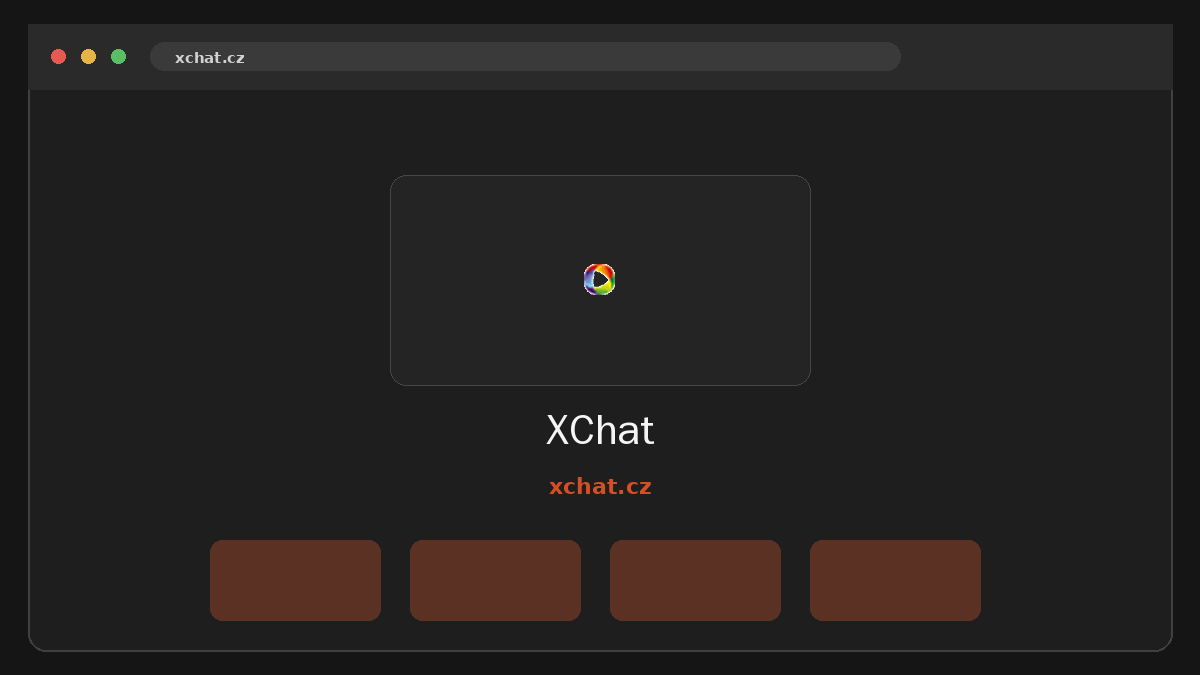 XChat · Náhled webu
